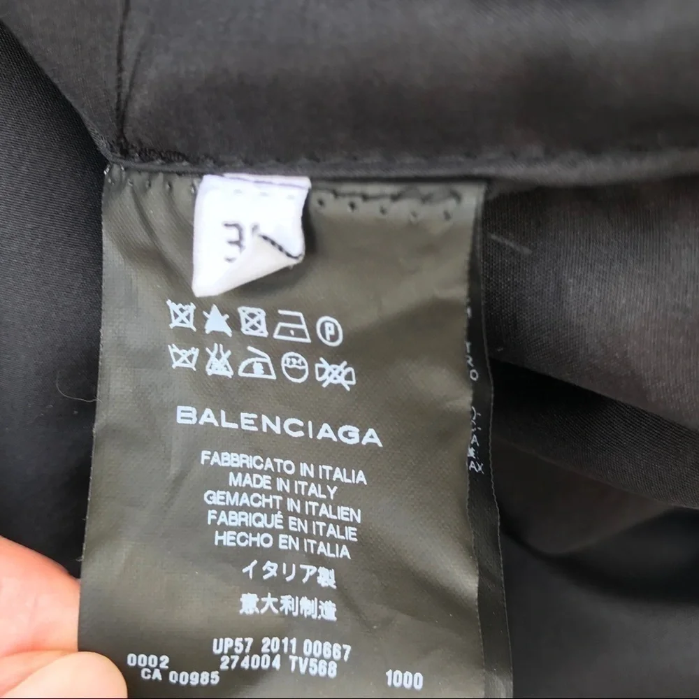Balenciaga Black Dress LBD Cocktail Dress F36 - Picture 4 of 11
